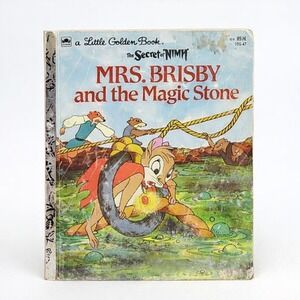 Little Golden Book Secret of NIMH Mrs Brisby and the Magic Stone 80s Animation